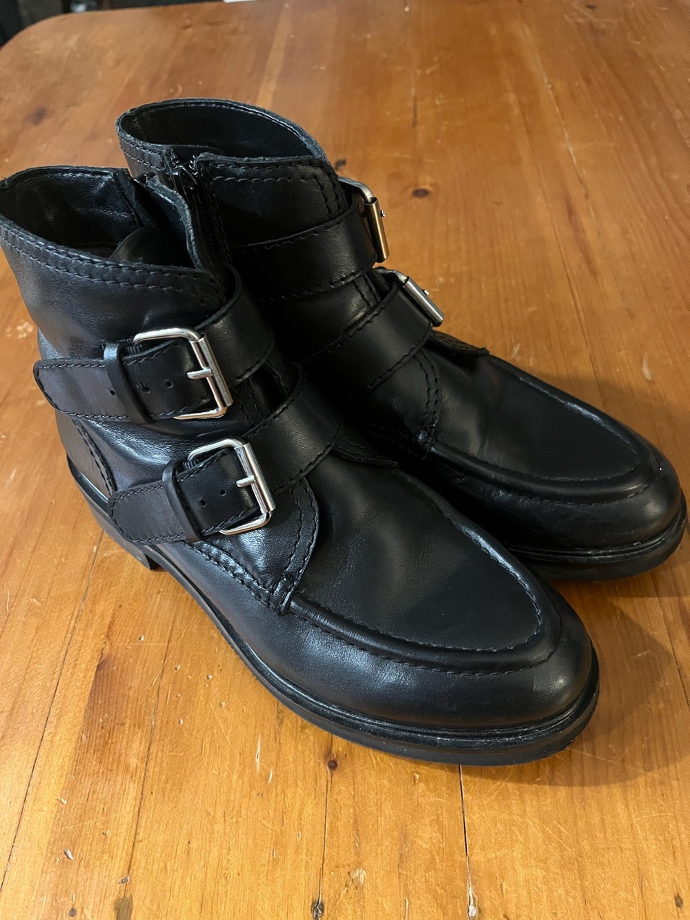 Seychelles Doing It Right Black Leather Buckle Ankle Whimsygoth Alt Booties